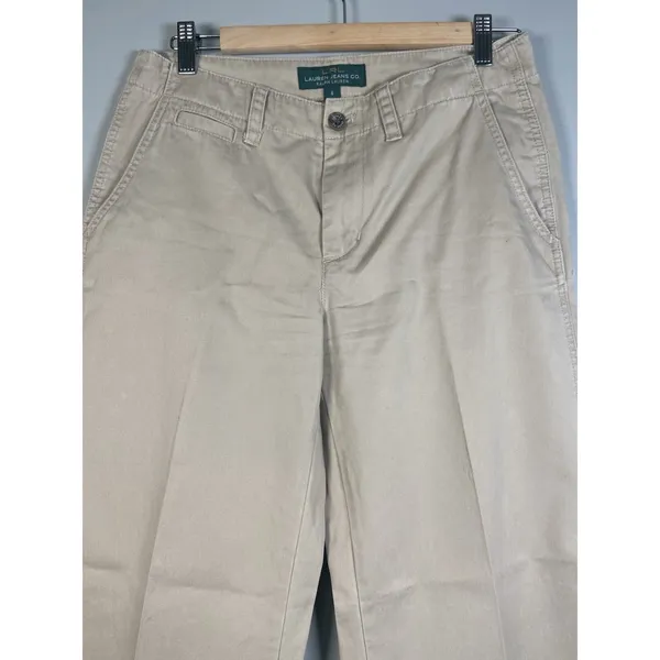 Ralph Lauren Pants Womens‎ 6 Khaki Beige Tan Preppy Office Trousers Neutral Wide - Image 2