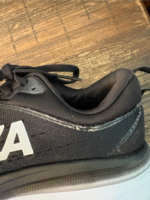 Hoka Bondi 8 Running Shoes Womens 7D Black White Max Cushion Wide - Image 8