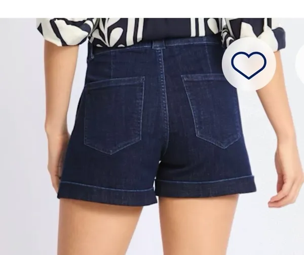 Studio Blue Zeph High Rise Forward Seam Self Cuff Denim Shorts - Image 5