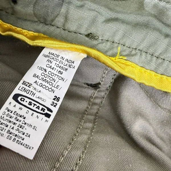 G Star Raw Danbury Field Cargo Pants Womens 26 Green Camo Utility Embroider Army - Image 9