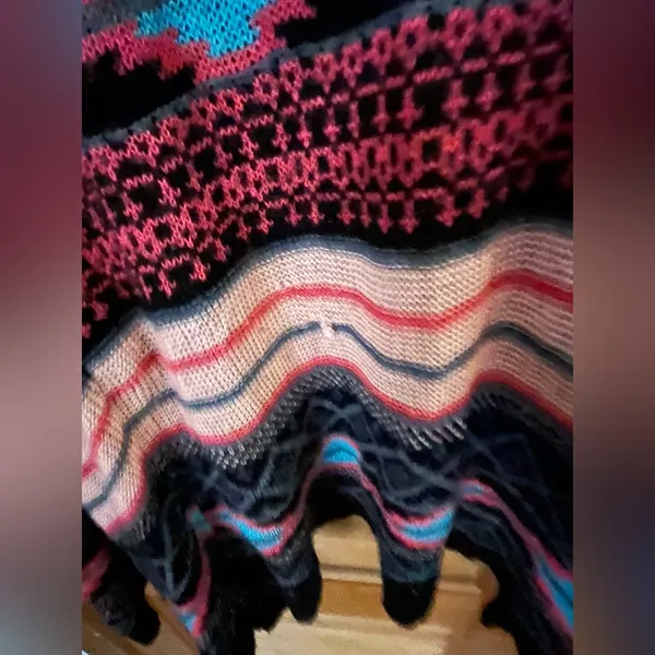 Rue 21 multicolor open front Striped Cardigan size medium - Image 5