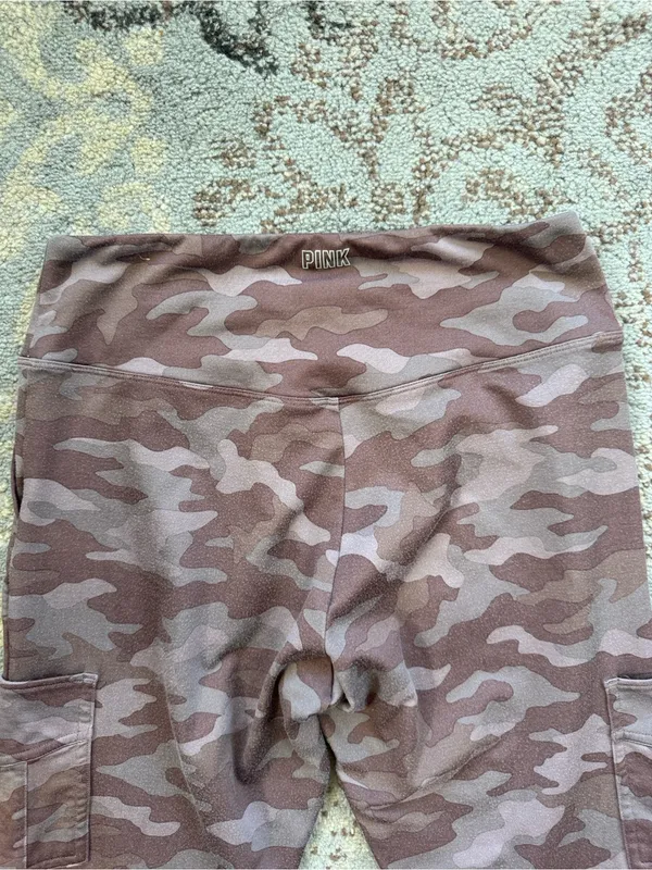 PINK Active High Waist Cargo Leggings Camo Large - Image 7