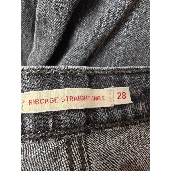 Womens Levis Ribcage Straight Ankle Black Jeans Size 28 - Image 6