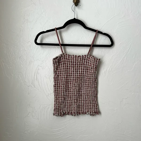 Madewell Jacquard smocked tank top in stripe▪️size XS - Image 6