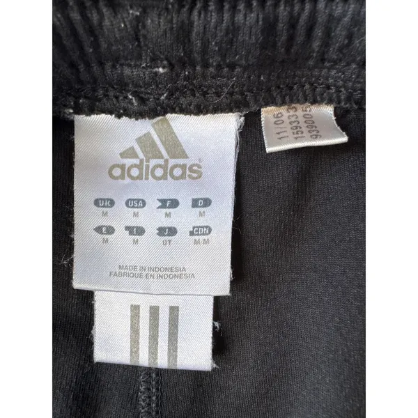 Adidas Women’s Running Shorts Medium Blue White Stripes 3-Stripes Activewear - Image 5