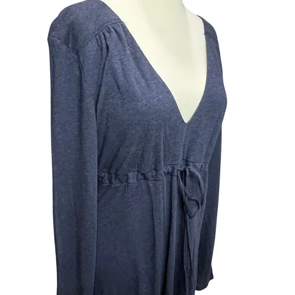 Old Navy Y2K Babydoll‎ Dress Womens L Blue Modal Blend Empire Waist Soft Stretch - Image 3