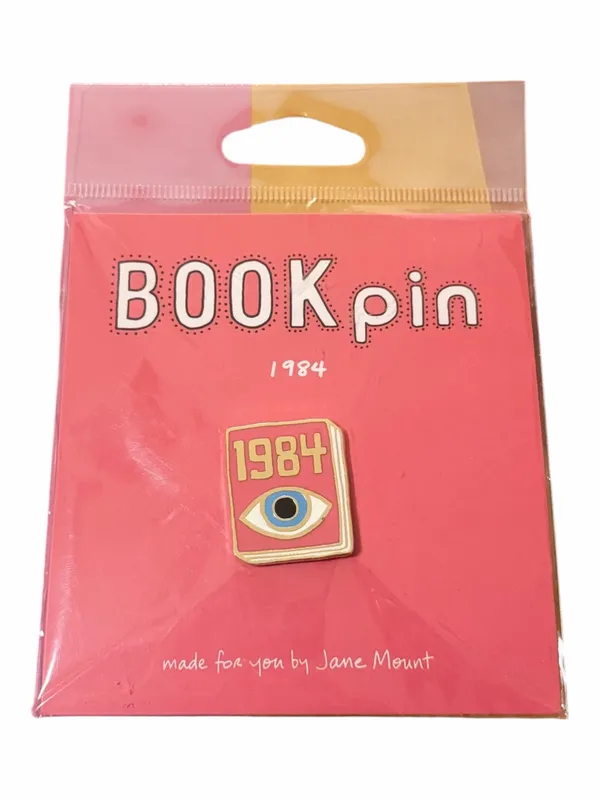 NEW Ideal Bookshelf Classic Books 1984 Enamel Pin - Image 2