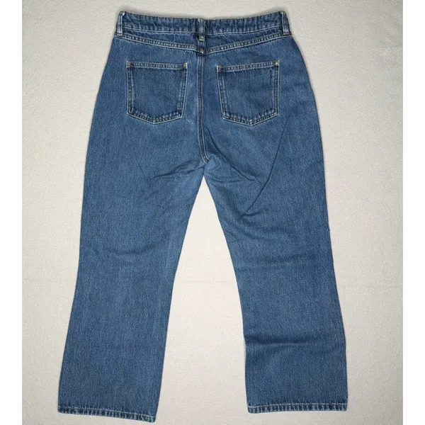 Sézane The Brut Sexy Straight Leg Jeans Blue Organic Cotton Women Size 40 US 8 - Image 12