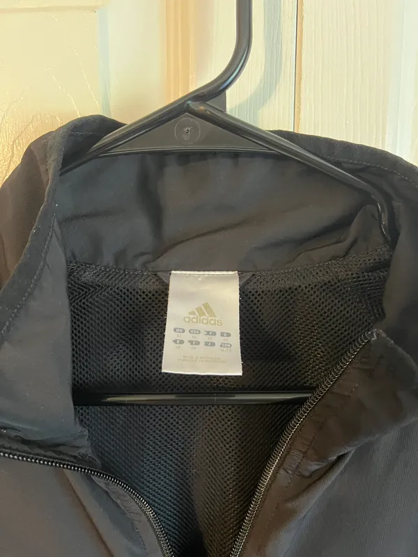 Adidas Black Windbreaker Jacket - Image 2