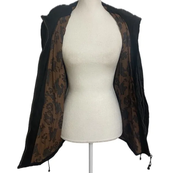 Aritzia Wilfred Marquis Black Quilted Coat Jacket w/ Adjustable Cinched Waist - Image 3