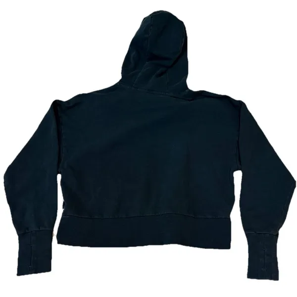Joy Lab Dark Teal Blue Athletic Crop Sweatshirt Hoodie Size Large - Image 5