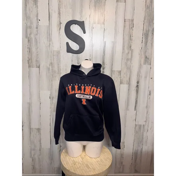 American Classic Sportswear Hoodie Womens Small University of Illinois Fighting - Image 2