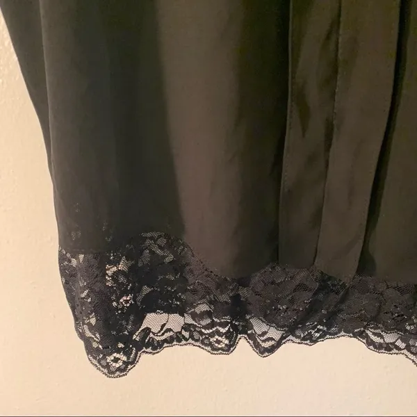 Zara Women's Size XS Sleeveless Blouse Black‎ V-Neck Lace Underlay Cape Back - Image 5