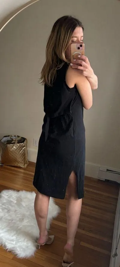 New with Tags GAP Cotton Midi Dress features back tie / Large - Image 3