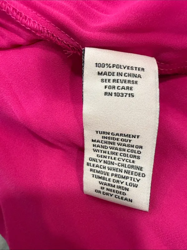 Nanette Lepore Pink Pleated Sleeveless Blouse top size M - Image 6