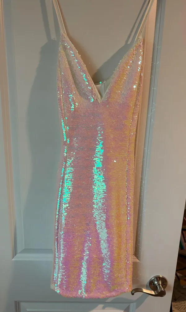 Iridescent sequin dress Pink Size L - Image 3