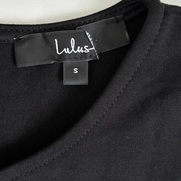Lulus Womens S Black Cutout‎ Long Sleeve Bodycon Maxi Dress Back Slit - Image 4