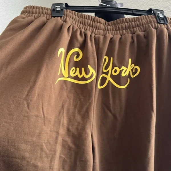 Brown Graphic Jogger Pants Size 1X - Image 6