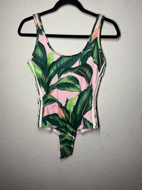 NWT Farm Rio x Adidas Tropical One Piece Bodysuit Size Medium - Image 3