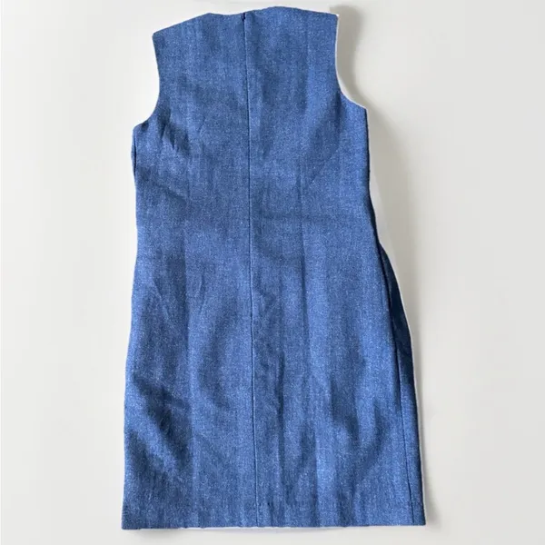 FRANCES VALENTINE Callista Wool-Blend Dress Blue NWT Large Chic - Image 7