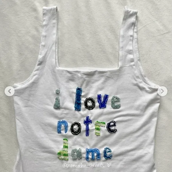 Old Navy Notre dame patchwork quilted reworked bodysuit - Image 3