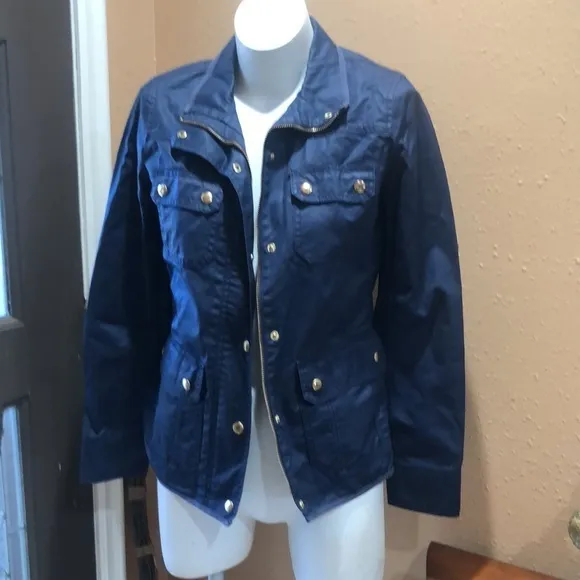 J.Crew navy blue button up jacket - Image 2