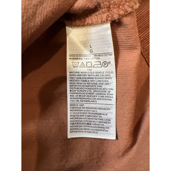 GAP Puff Sleeve Corduroy‎ Mini Dress Size Large Saddle Brown Western Cowgirl - Image 6