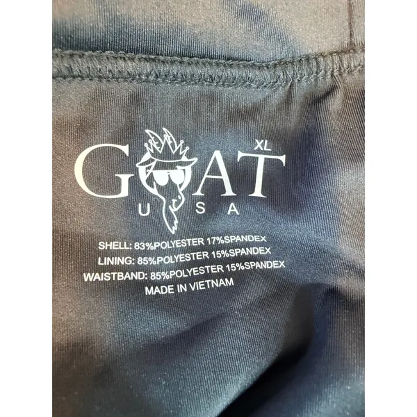 GOAT USA Shorts Athletic Running Performance Lined XL Black Workout Gym New - Image 3