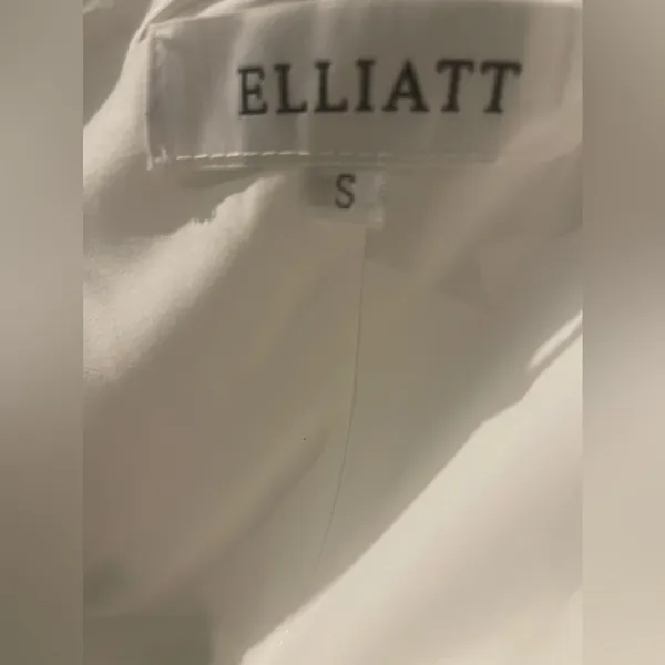 Elliatt White One-Shoulder Mini Dress with Cascading Ruffle - Image 3