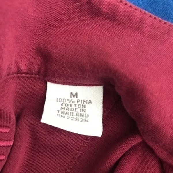 Burgundy‎ Quarter Zip Pima Cotton Golf Sweatshirt - Image 3