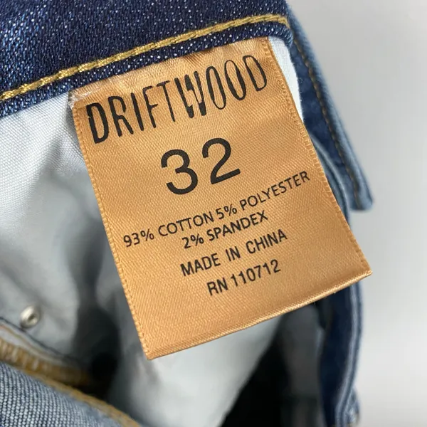 DRIFTWOOD Kelly Classic Bootcut Button Fly Medium Wash Faded Denim Jeans Size 32 - Image 6