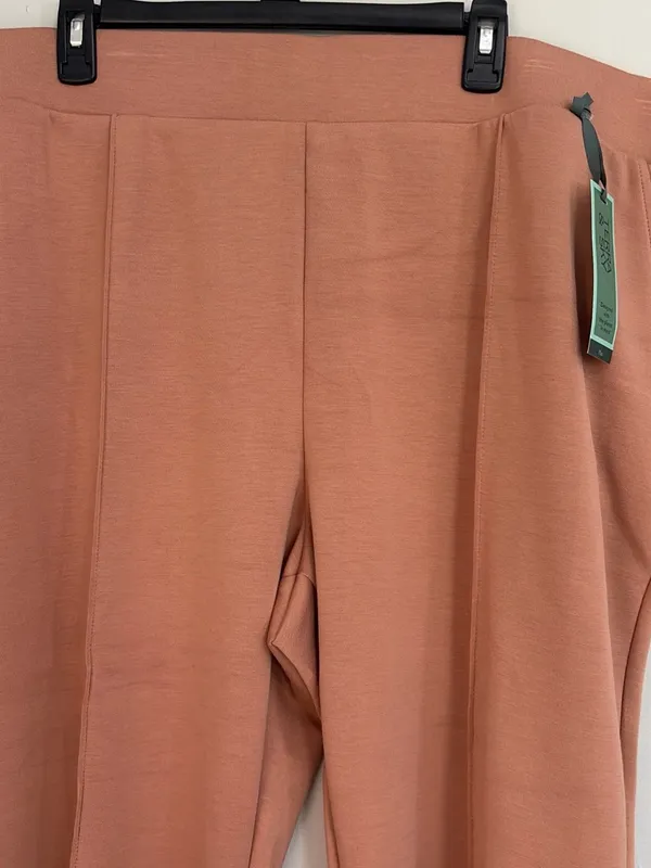 Terra & Sky Cropped Ponte Knit Pants in Dusty Rose size 2x - Image 2