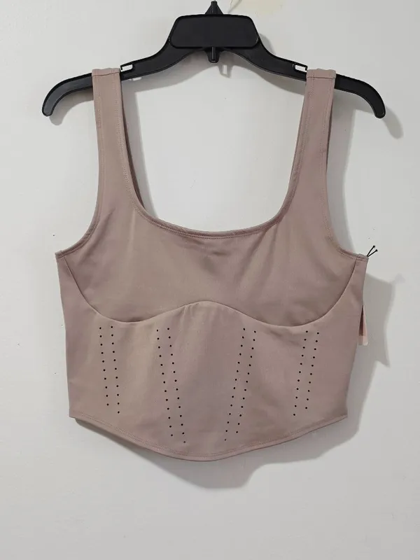 Victoria’s Secret VSX VS Essential Perforated Corset Top - Bare Taupe - Size XL - Image 2