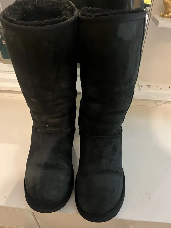 Black UGG Boots Women’s Suede Australia Sheepskin - Image 5
