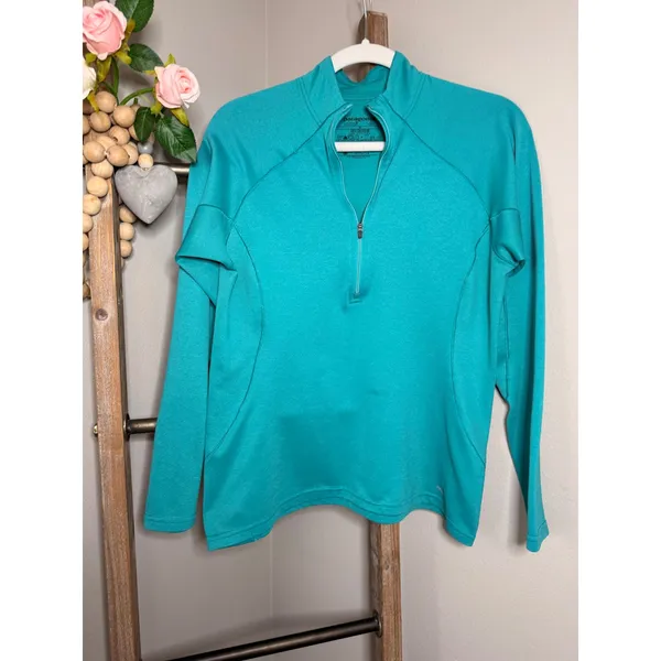 Patagonia Capilene 3 Midweight 1/4 Zip Base Layer Teal Blue 11821 Women Medium - Image 2