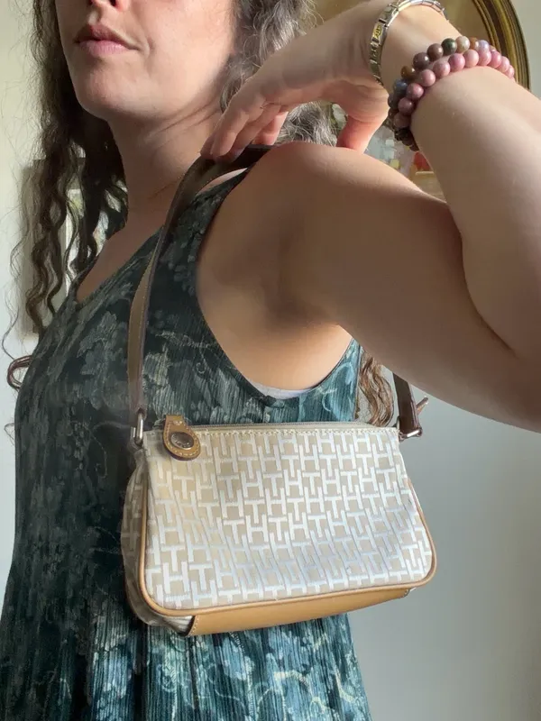 Tommy Hilfiger White Logo Canvas Mini Bag - Image 7