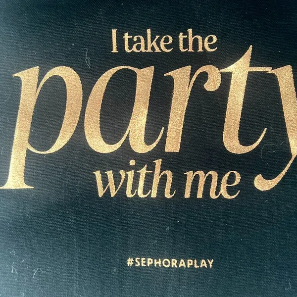 Sephora Take the Party With Me Cloth MakeUp Delicates Travel Bag Black New - Image 2