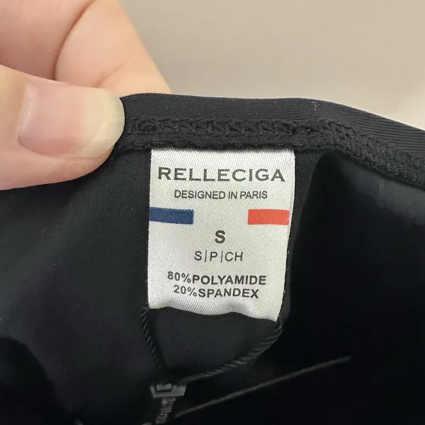Relleciga Swimsuit Womens Sm One Piece Padded Black High Cut Minimalist Sexy - Image 2