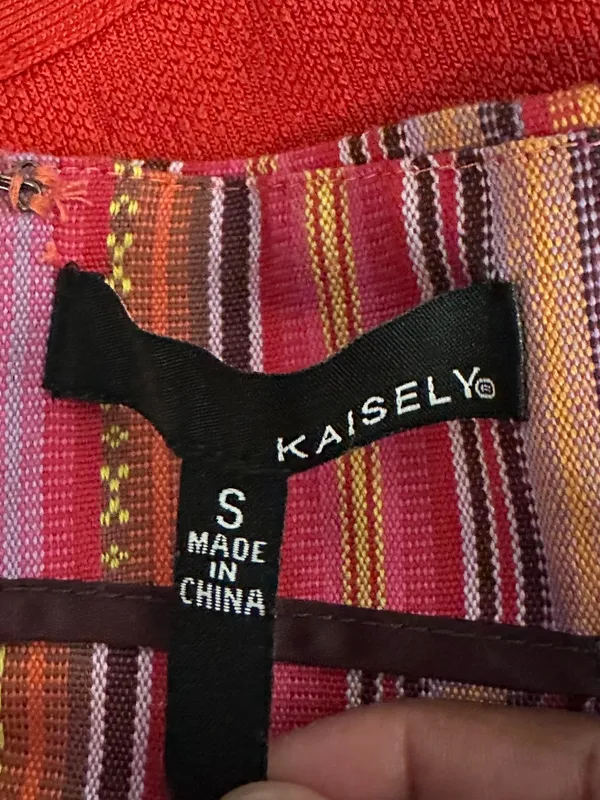 Kaisely multicolored striped woven cotton high-waisted shorts Size Small - Image 6