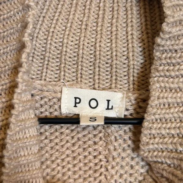 POL Pearl Detail Oversized Chunky Knit Turtleneck Long‎ Sleeve Sweater - Image 4