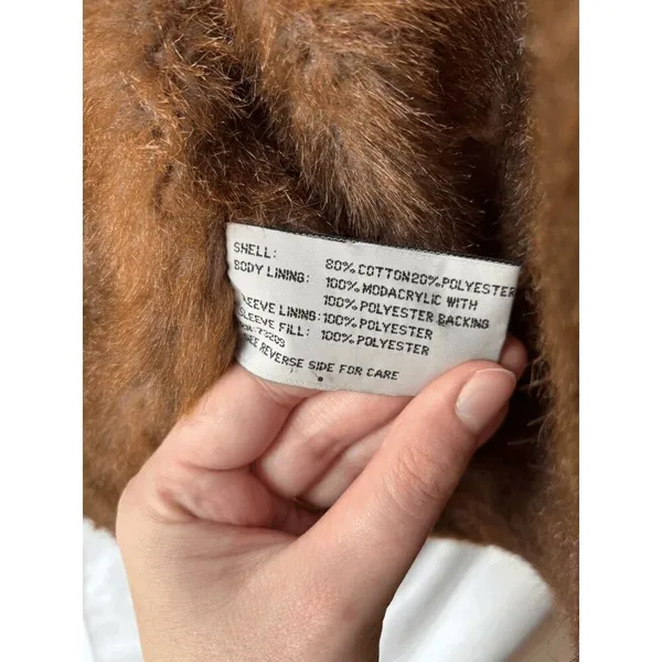 Marvin Richards Faux Fur Lined Denim Jacket Womens Size Small - Image 6
