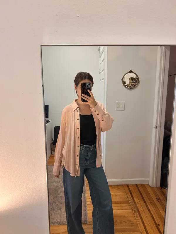 Madewell Pink Button Down Shirt - Image 5