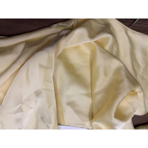 Zara Yellow Satin Silky Halter Mini Dress Kate Hudson Low Back Summer 90s Y2K - Image 7