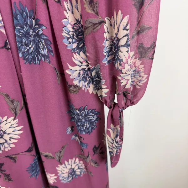 Gal Meets Glam Georgia Chiffon Maxi Dress Size 0‎ Floral Flowy Romantic Cottage - Image 4