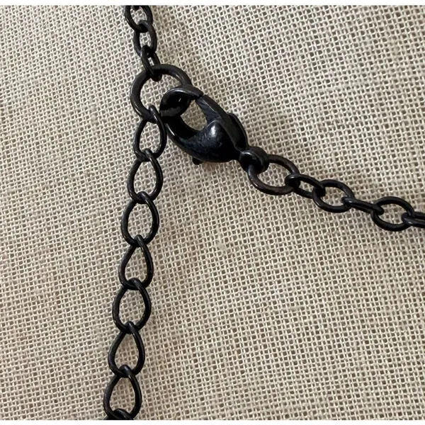 Black Metal Aurora Borealis Y-Necklace - Image 5