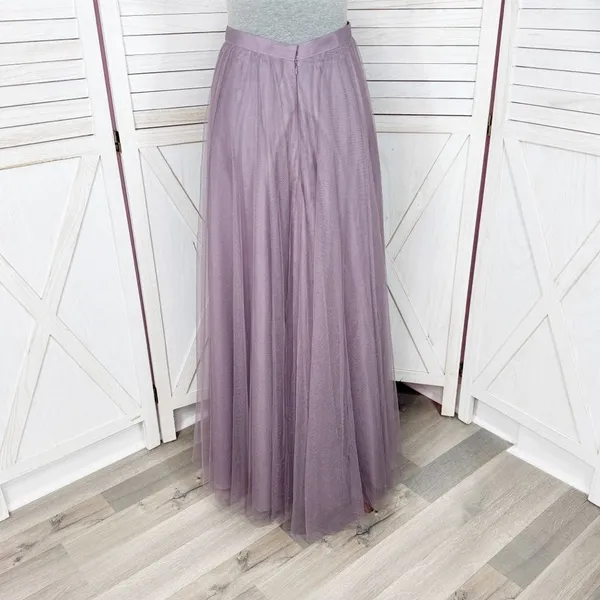 Revelry‎ Skylar Tulle Maxi Skirt Wisteria Mauve Purple Size 6 Formal Fairy - Image 5