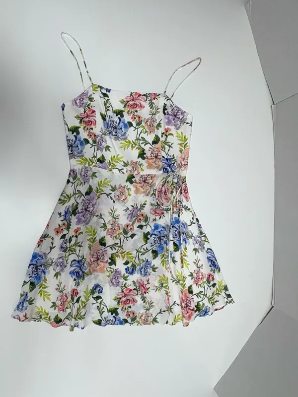 Alice & Olivia Trixie Floral Spaghetti Strap Mini Dress - Size 2.‎ - Image 7