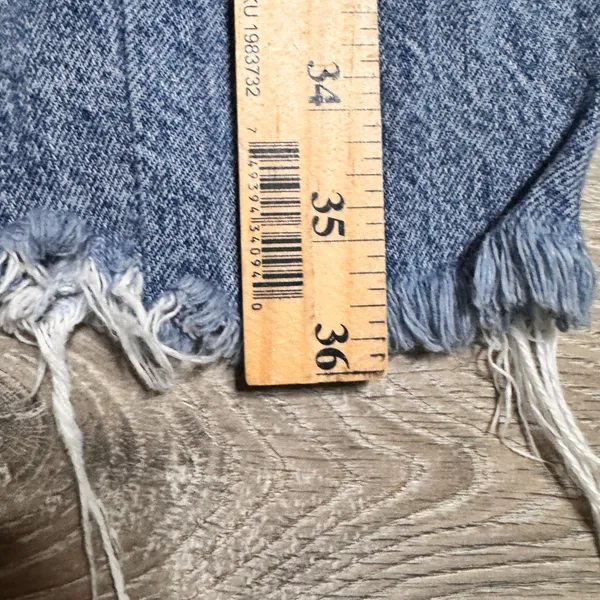 Levi Strauss 501 Jeans Women Size 28 Distressed Patchwork Denim Frayed‎ Raw Hem - Image 8