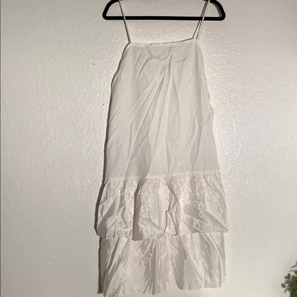 Vintage 80’s Bone White‎ Lace Dress Sise S/M - Image 6