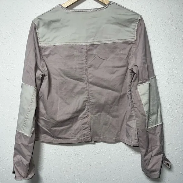 Free People Military Style Jacket Womens Size‎ Large Blush Pink - Image 2